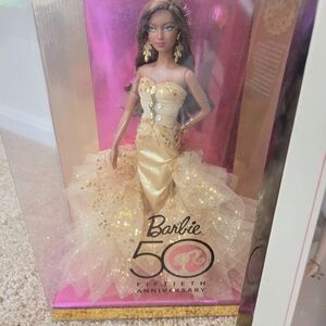 Barbie 50th Anniversary Doll in Sparkling Gold Dress